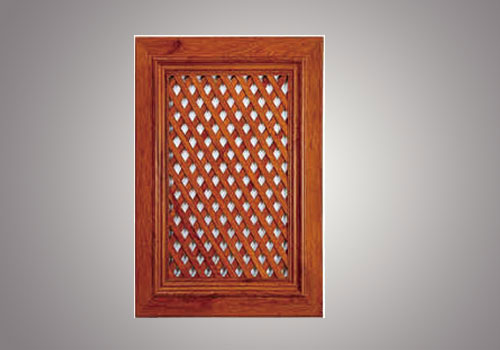 木纹格条网全铝橱柜门板定制